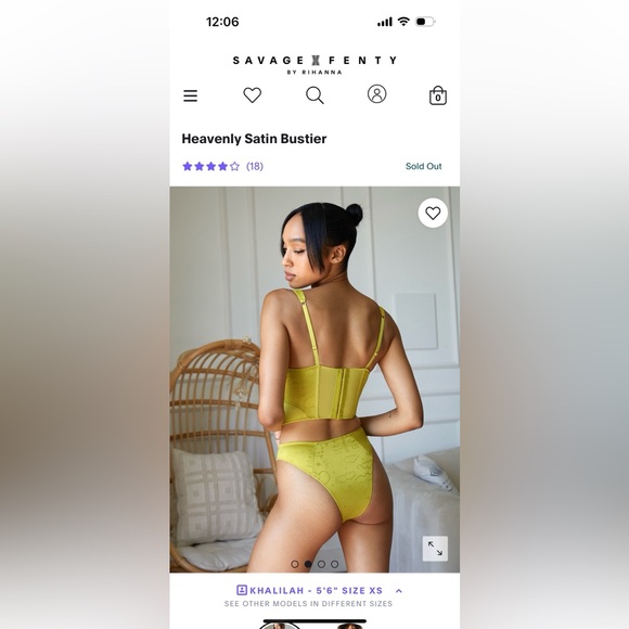 Savage Fenty heavenly satin bustier size large worn once - Picture 2 of 6